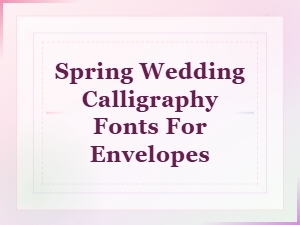 Beautiful Spring Wedding Calligraphy Fonts for Envelopes